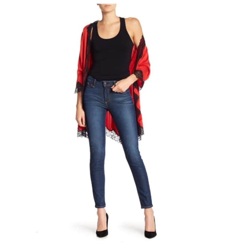alice + olivia Mid Rise Skinny Jeans 25